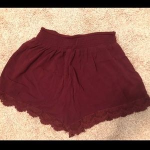 Mudd Maroon Shorts